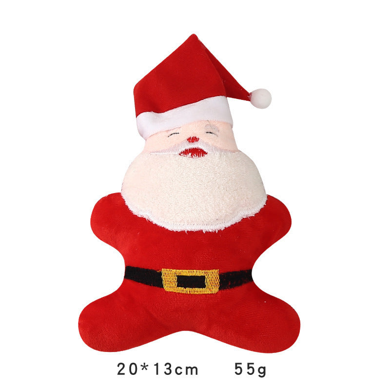 Christmas Dog Plush Sounding Puppy Toy Santa Claus Decorations